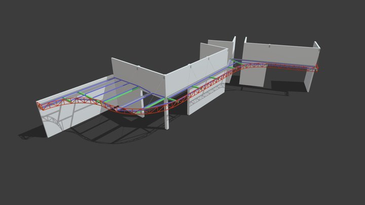 Cobertura Posto Tropical 3D Model
