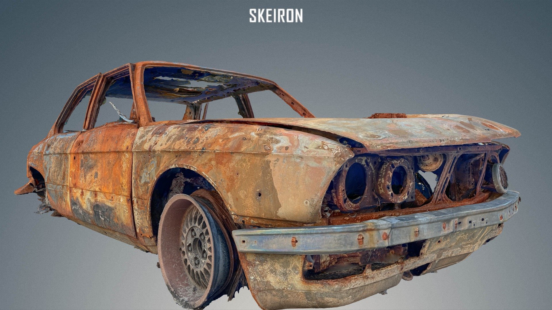 Сivilian car burned down - 3D model by SKEIRON [58e85cd] - Sketchfab