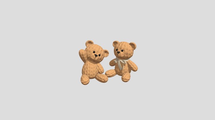 Gấu Bông Món quà ý nghĩa dành cho người thân yêu 3D Model