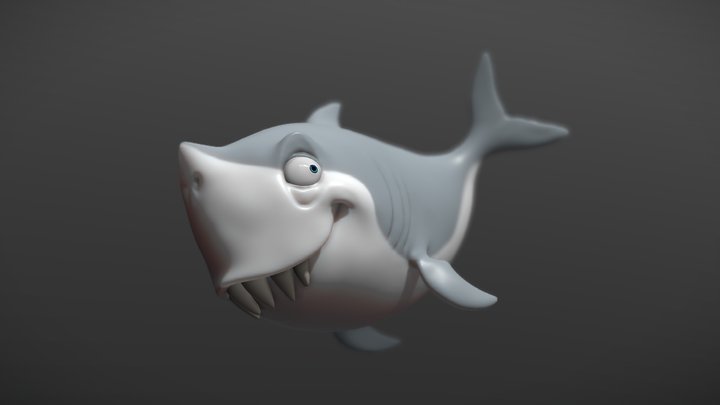 Cartoon Shark 3D Model