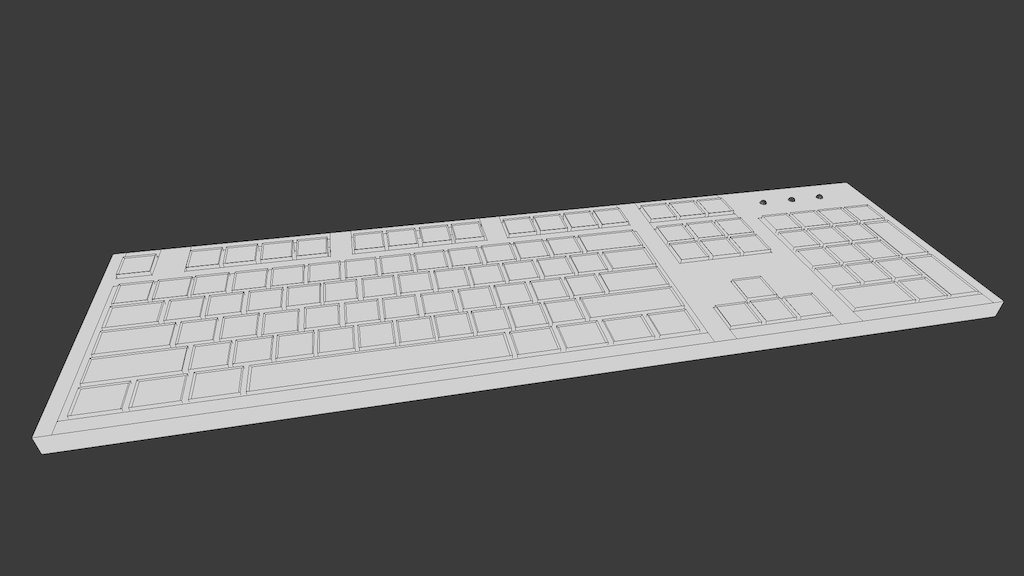 Simple Keyboard — Sketchfab embed 3D viewer