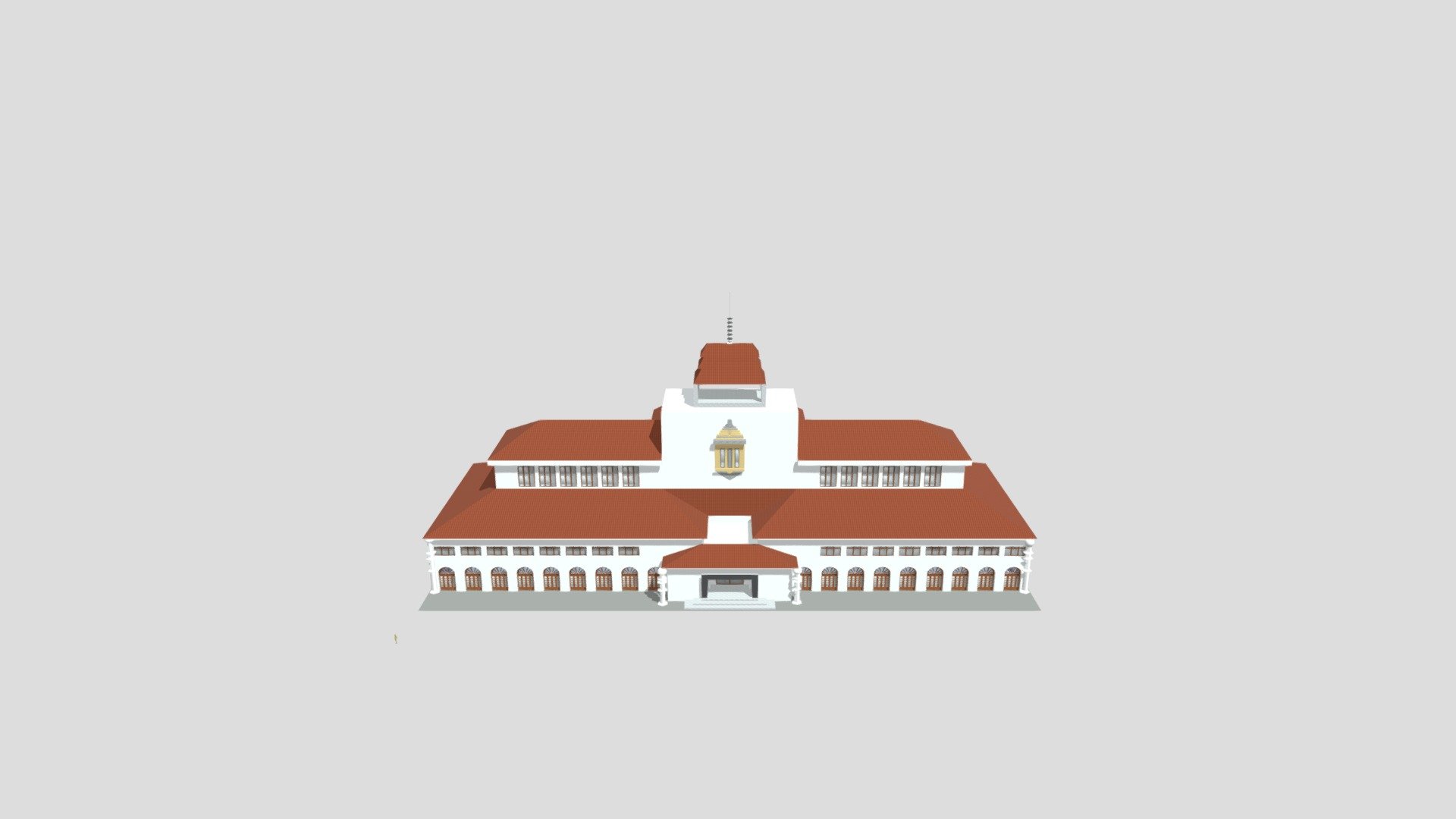 Gedung Sate Bandung - Download Free 3D model by faradillarizki [58ebec4