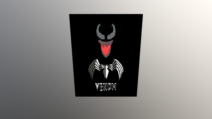Venom Poster 3D Model