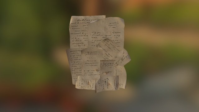 Paper Stand Papers 3D Model