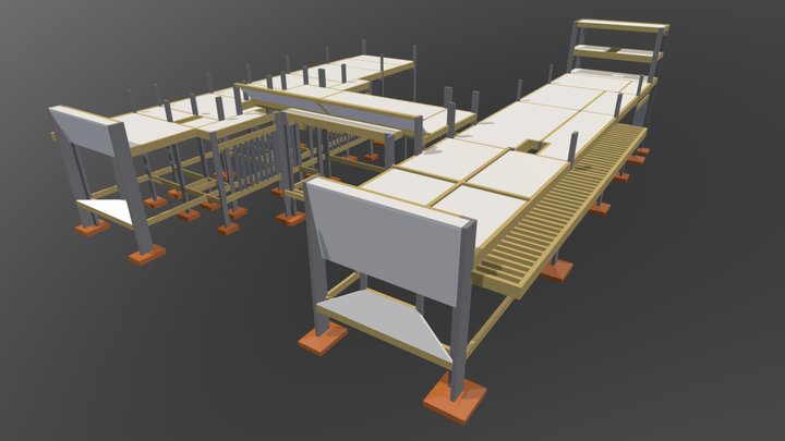 Projeto Estrutural Residencial 3D Model