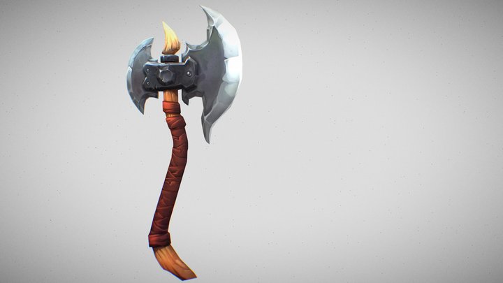 Hand-painted Axe 3D Model