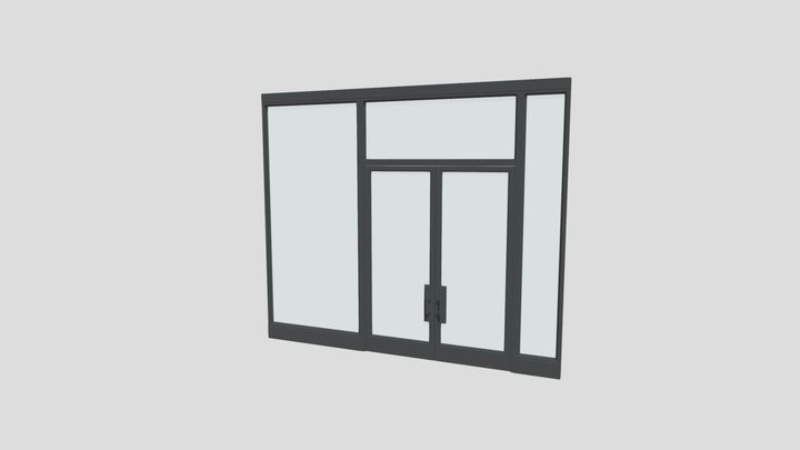 Glass Walls With Double Doors VISS 3D Model
