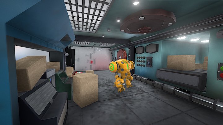 Robot At Work 3D Model