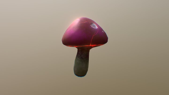 Red Mushroom 3D Model