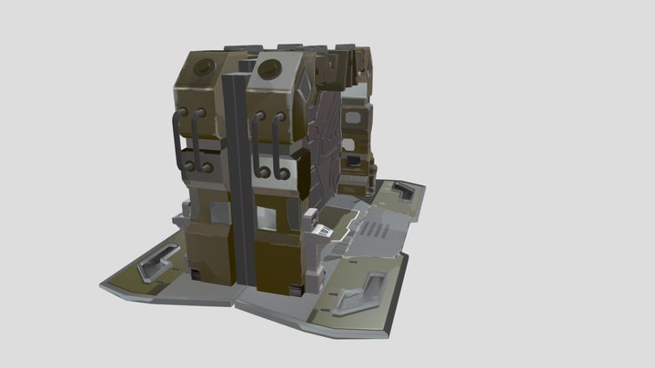 Sci-fi Door 3D Model