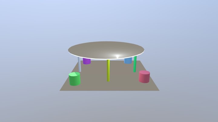 Meja Kelompok F 3D Model
