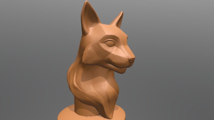 Bobcat Bust Art Reference 3D Model
