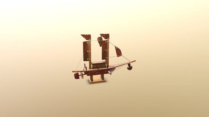 Wooden Ship 3D Model