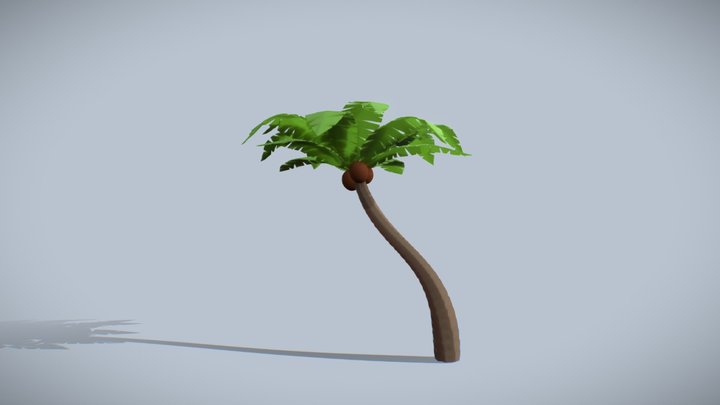 Low Poly Palm Tree 3D Model