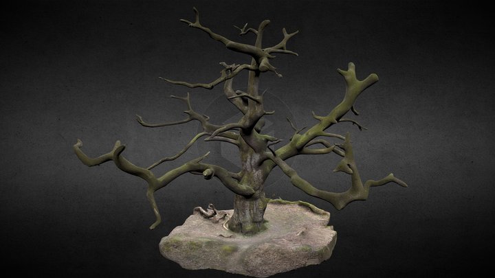 White Road Oak - Savernake Forrest (low poly) – Gratis 3D-model STL