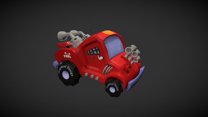 Car Cartoon 3D Model