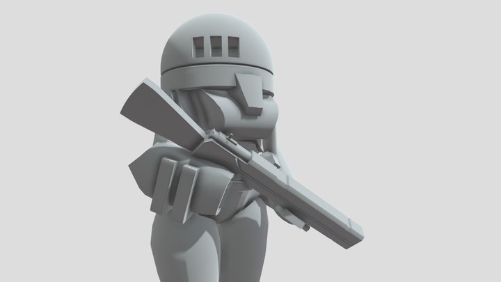 Gun Robot 3D Model