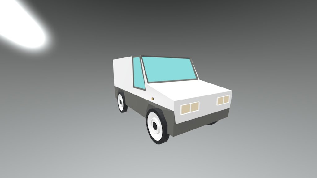 Delivery van Lowpoly
