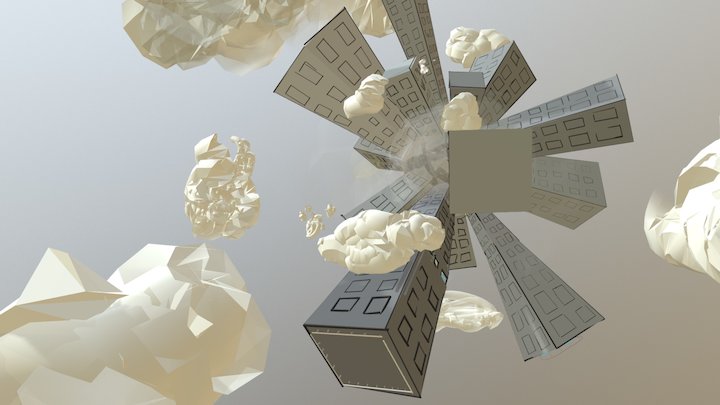City Life From a Fish Bowl 3D Model