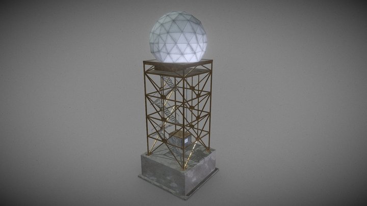 Radar Tower 3D Model