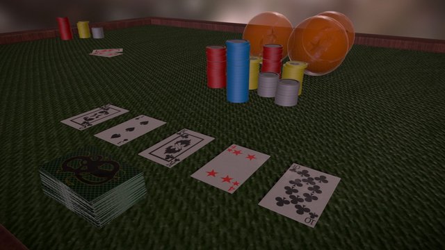 Poker Scene 3D Model