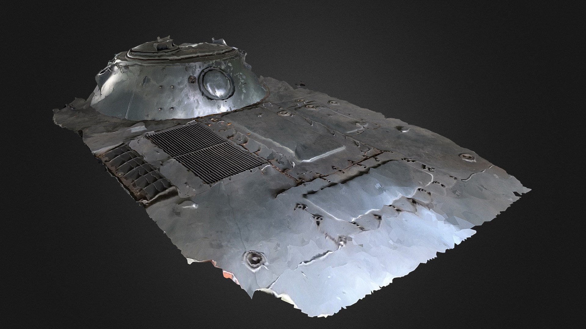 PT-76 top cover [partical photogrammatry scan]