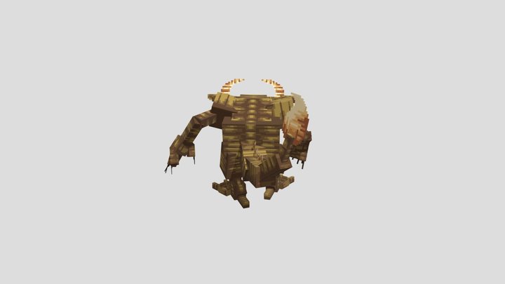 Voxel Alien Monster 3D Model