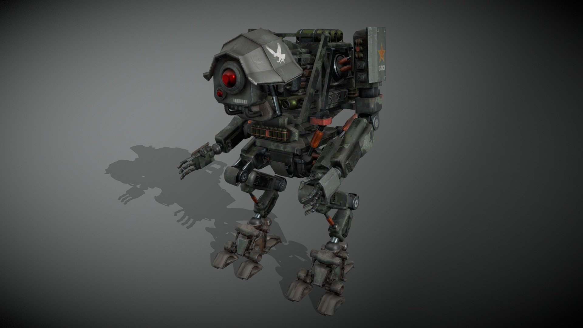 Military Mech Robot Walker - 3D model by Katia (@katlu) [58fa88d ...