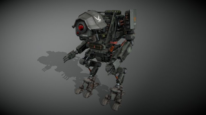 Military Mech Robot Walker 3D Model