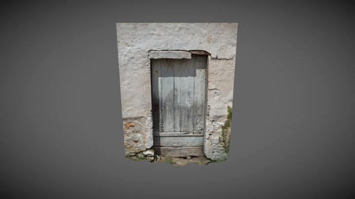 Old farm door (remeshed) 3D Model