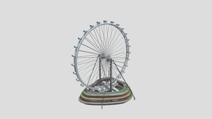 Low Poly - Singapore Flyer 3D Model