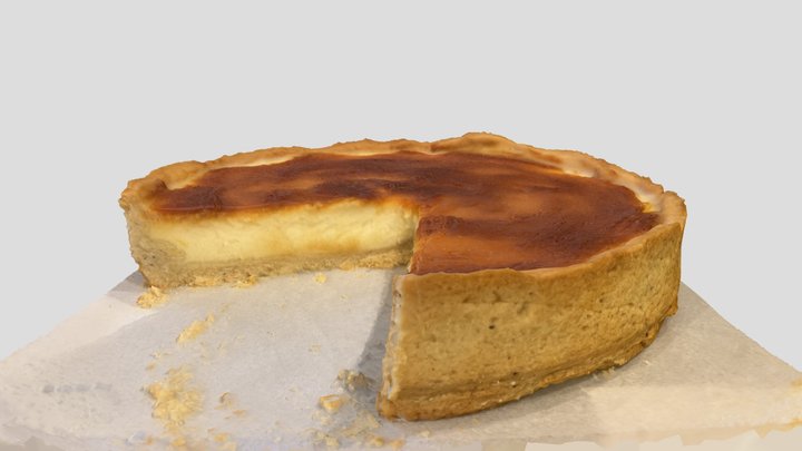 Caramel Cheesecake Sliced 3D Model