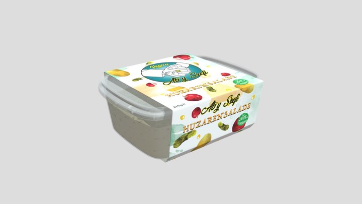 Potato salad box 3D Model