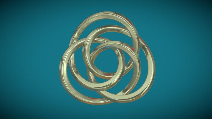 Figure-nine Knot Pendant 3D Model
