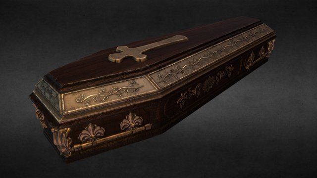 Ornamental Coffin 3D Model