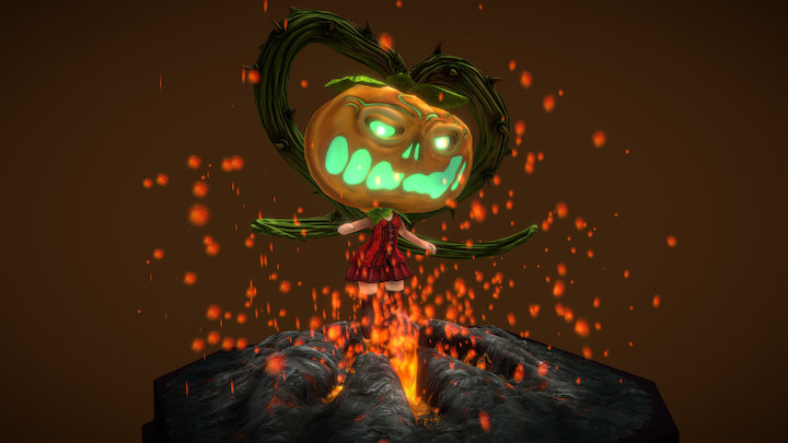 Pumpkin-girl 3D Model