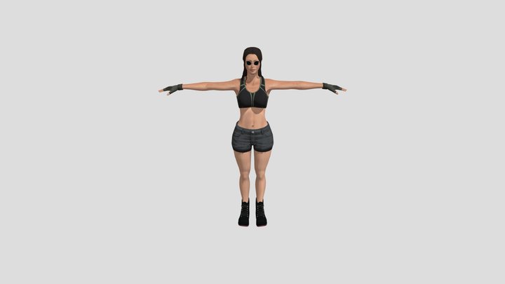 Parkour Girl 3D Model