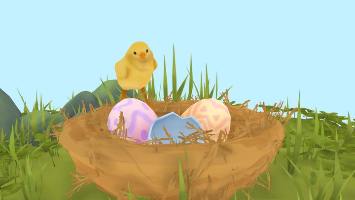 Easter eggs 3D Model