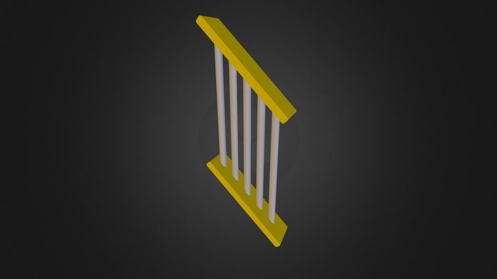 Railing Stairs Down 3D Model