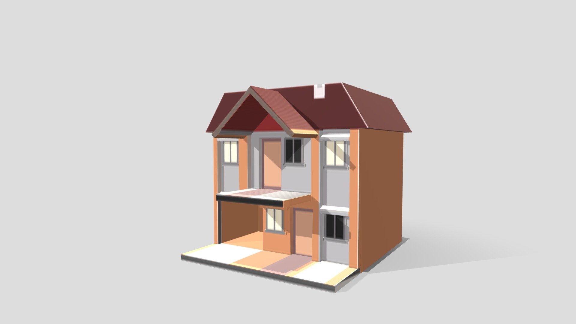 3D House - Download Free 3D model by Sba Stuff (@sbastuff) [5906a1a