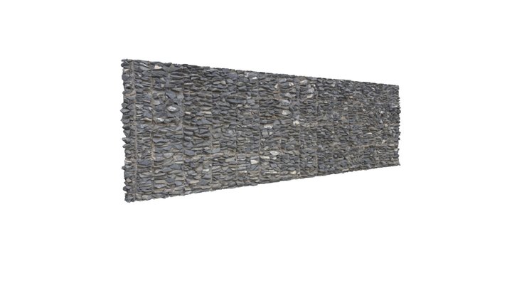 Gray Stone Wall 3D Model