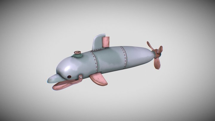 Dolphin submarine 3D Model