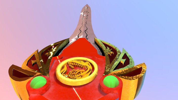 Red Power Ranger Sword 3D Model