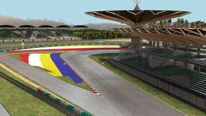 Sepang International Circuit 2025 layout – Gratis 3D-model STL