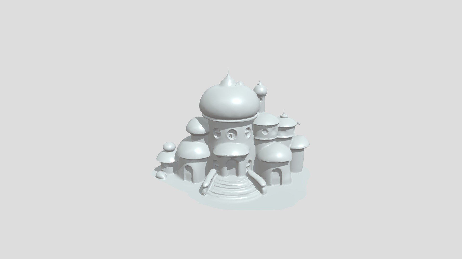 Fairy-tale castle with domes - 3D model by shinozaki (@shinozaki12345 ...