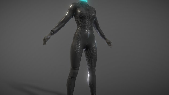 a set of overalls in the style of cyberpunk 3D Model