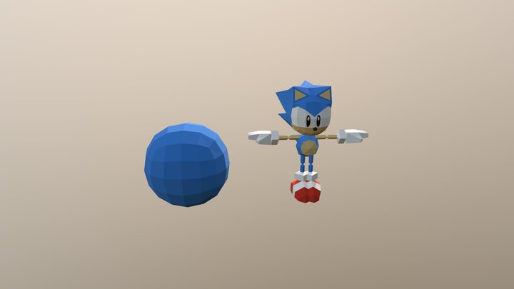 Toei Sonic (Sonic The Fighters Sketchfab) 3D Model