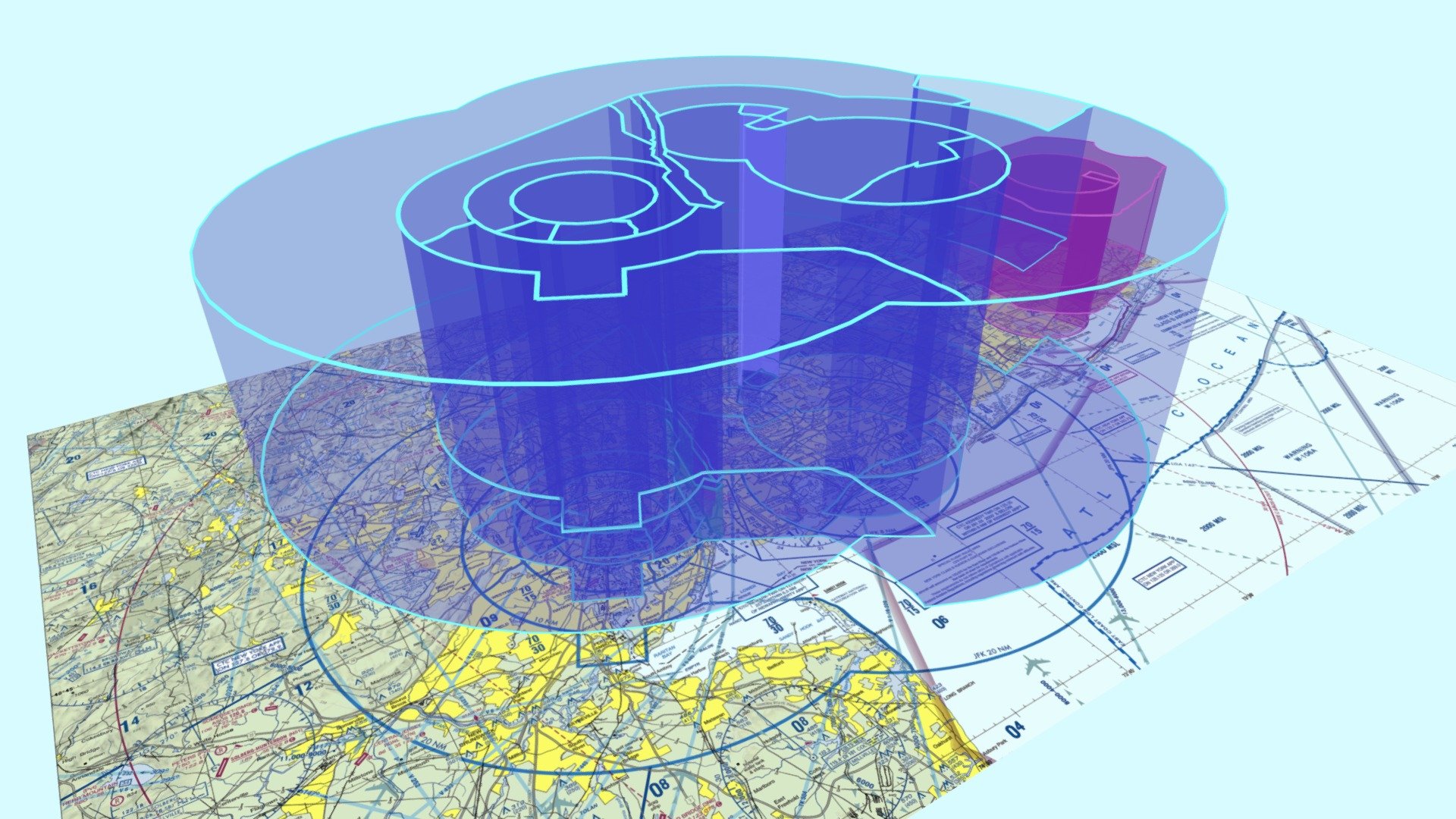 New York Terminal Area Chart 3D model by Timothy Martinez (timothy