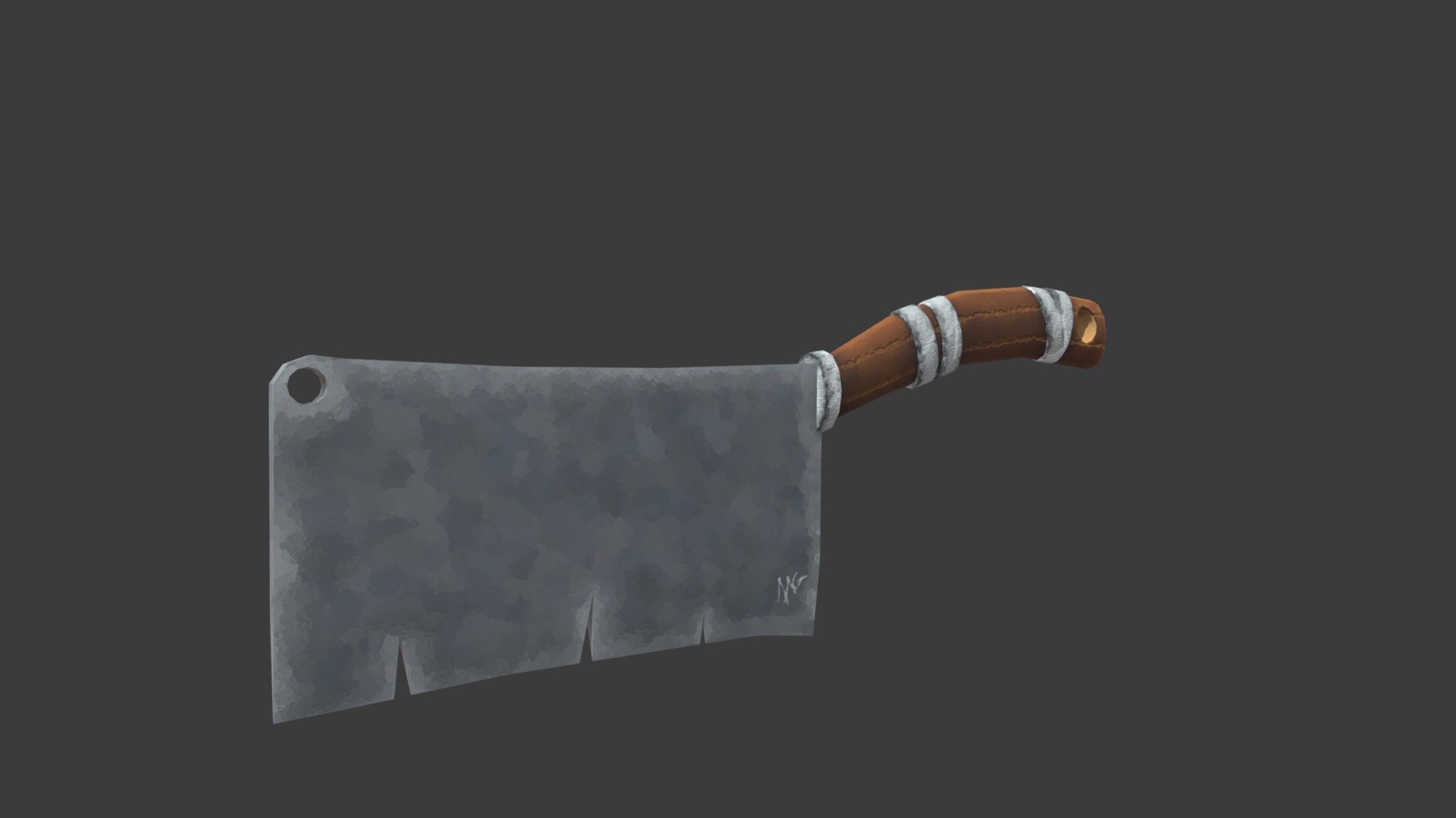 Stylised Handpainted Butchers Cleaver
