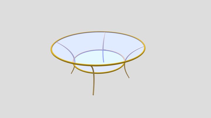 Golden Coffee table 3D Model